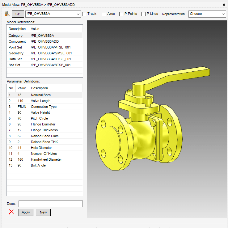 E3D PDMS Libraries, E3D PDMS Category & Specification