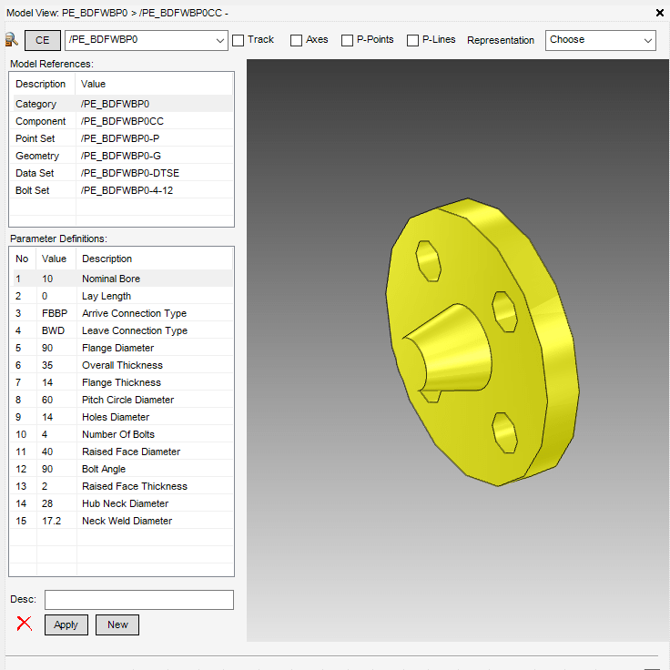 E3D PDMS Libraries, E3D PDMS Category & Specification