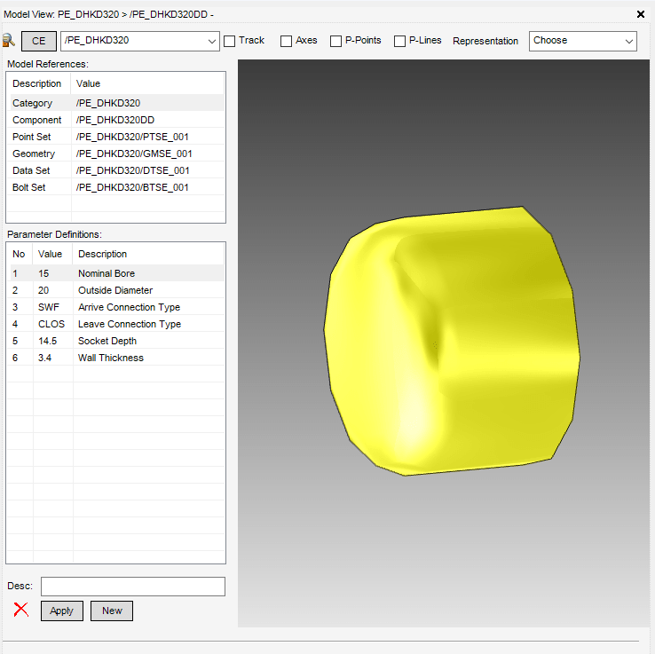 E3D PDMS Libraries, E3D PDMS Category & Specification