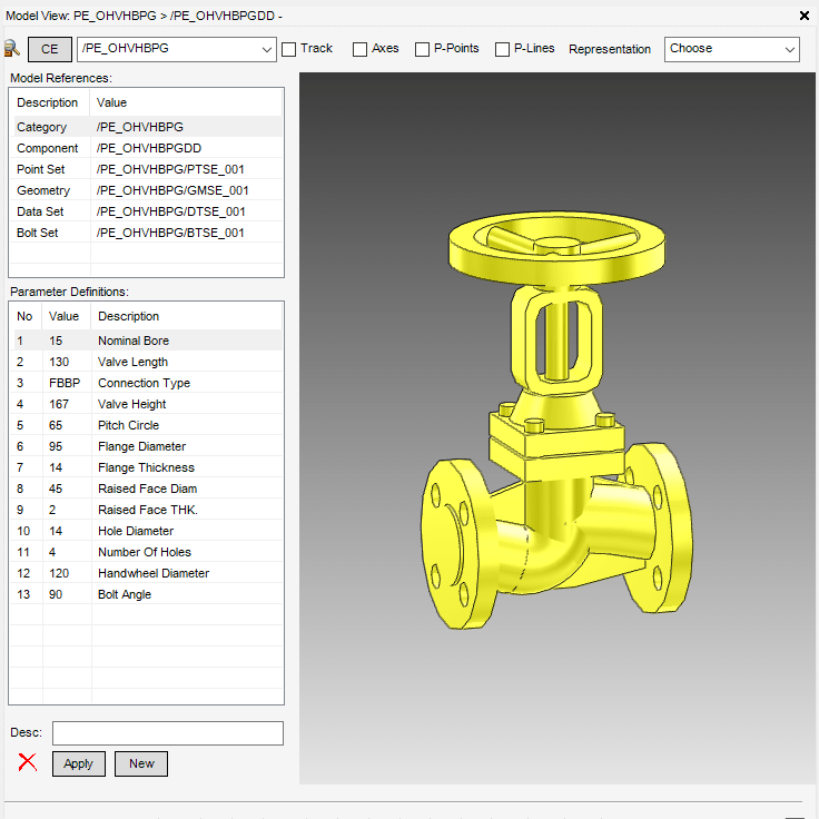 E3D PDMS Libraries, E3D PDMS Category & Specification